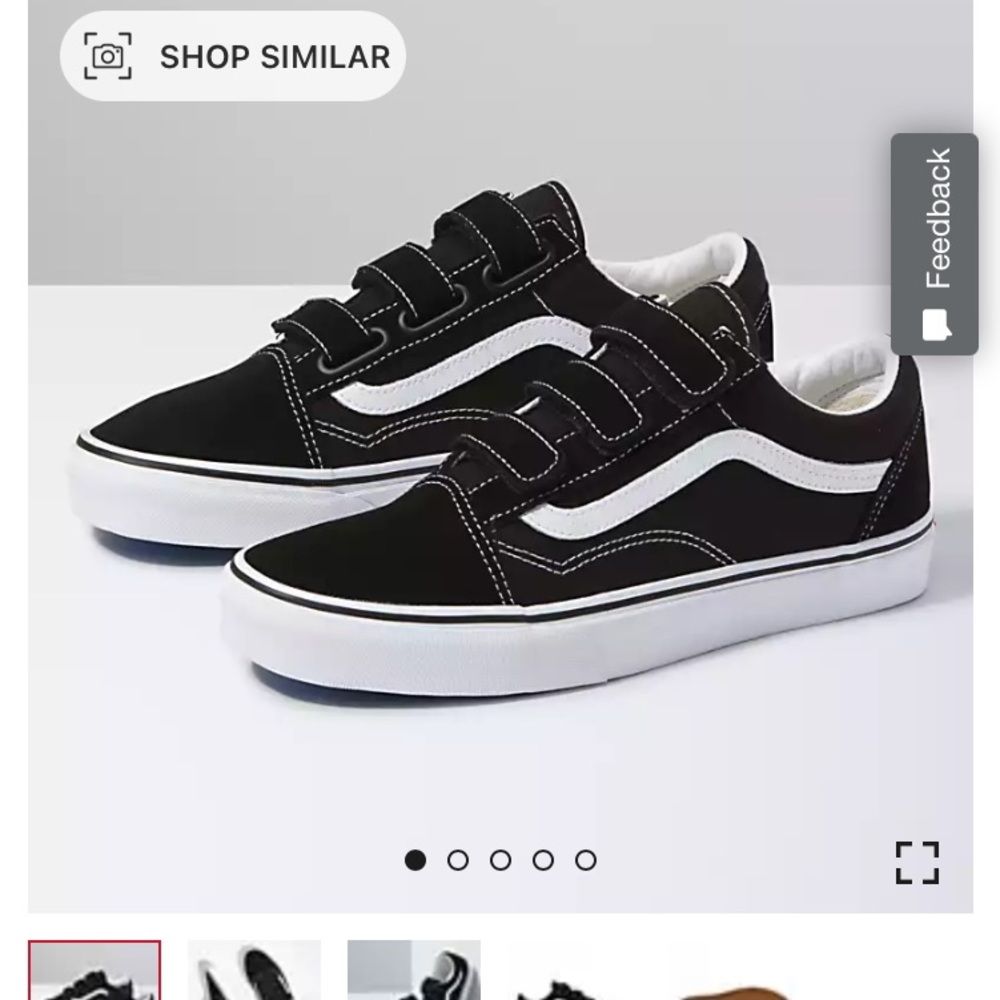 Black Velcro vans size 10